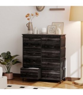 Wood Storage Chest of Drawers