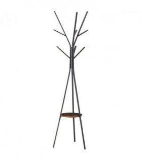Coat Rack Metal Brown 180cm Free Standing Coat Rack Shelf Holder Hat Hanger