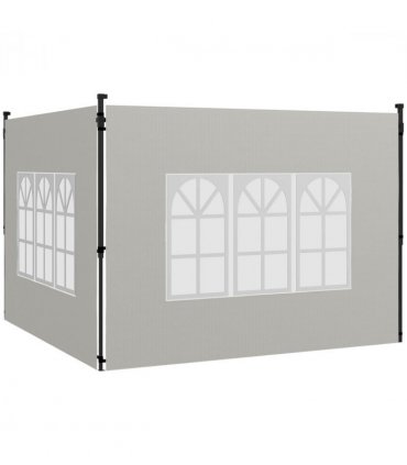 Outsunny Gazebo Side Panels for 3x3(m) or 3x6m Gazebo Canopy, 2 Pack, White