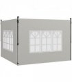 Outsunny Gazebo Side Panels for 3x3(m) or 3x6m Gazebo Canopy, 2 Pack, White