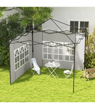 Outsunny Gazebo Side Panels for 3x3(m) or 3x6m Gazebo Canopy, 2 Pack, White
