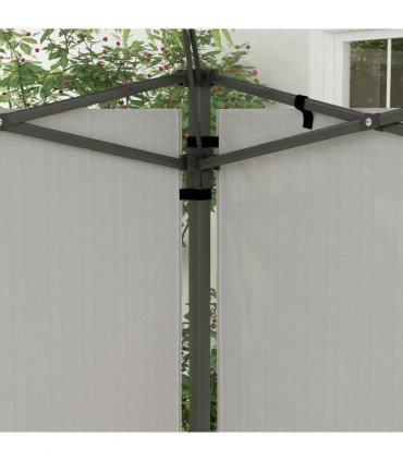 Outsunny Gazebo Side Panels for 3x3(m) or 3x6m Gazebo Canopy, 2 Pack, White