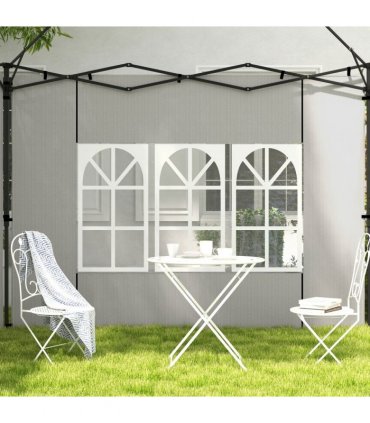 Outsunny Gazebo Side Panels for 3x3(m) or 3x6m Gazebo Canopy, 2 Pack, White