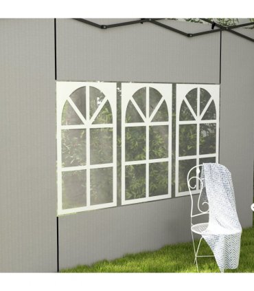 Outsunny Gazebo Side Panels for 3x3(m) or 3x6m Gazebo Canopy, 2 Pack, White