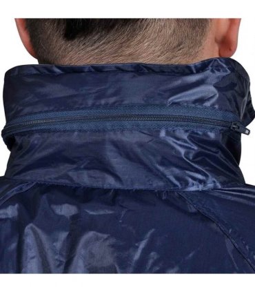 vidaXL Men's Navy Blue 2-Piece Rain Suit with Hood XL
