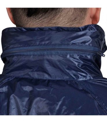 vidaXL Men's Navy Blue 2-Piece Rain Suit with Hood XXL