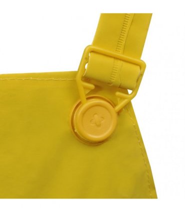 vidaXL Waterproof Heavy-duty 2-piece Rain Suit with Hood Yellow XXL