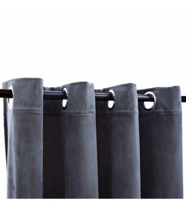 vidaXL Blackout Curtains with Rings 2 pcs Anthracite 54"x95" Velvet