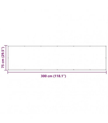 vidaXL Balcony Screen Anthracite 75x300 cm Oxford Fabric