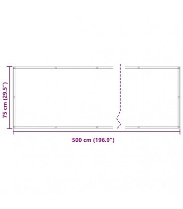 vidaXL Balcony Screen Anthracite 75x500 cm Oxford Fabric