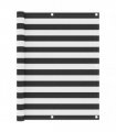 vidaXL Balcony Screen Anthracite and White 120x600 cm Oxford Fabric