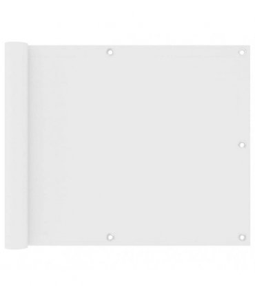 vidaXL Balcony Screen White 75x500 cm Oxford Fabric
