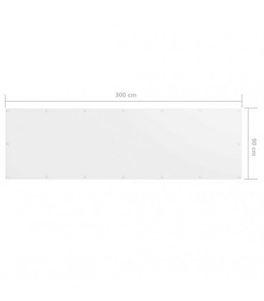 vidaXL Balcony Screen White 90x300 cm Oxford Fabric