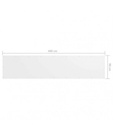 vidaXL Balcony Screen White 90x400 cm Oxford Fabric