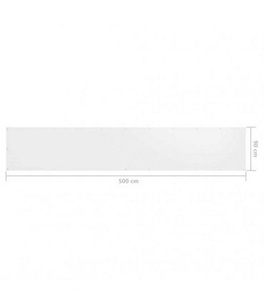 vidaXL Balcony Screen White 90x500 cm Oxford Fabric