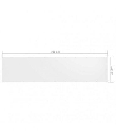 vidaXL Balcony Screen White 120x500 cm Oxford Fabric