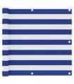 134918 vidaXL Balcony Screen White and Blue 90x500 cm Oxford Fabric