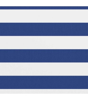134918 vidaXL Balcony Screen White and Blue 90x500 cm Oxford Fabric