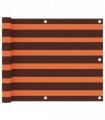 134927 vidaXL Balcony Screen Orange and Brown 75x600 cm Oxford Fabric