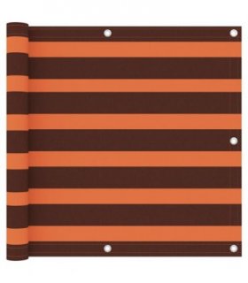 134931 vidaXL Balcony Screen Orange and Brown 90x600 cm Oxford Fabric