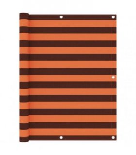 134934 vidaXL Balcony Screen Orange and Brown 120x500 cm Oxford Fabric