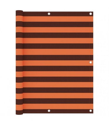 vidaXL Balcony Screen Orange and Brown 120x500 cm Oxford Fabric