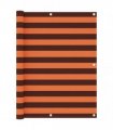 134934 vidaXL Balcony Screen Orange and Brown 120x500 cm Oxford Fabric