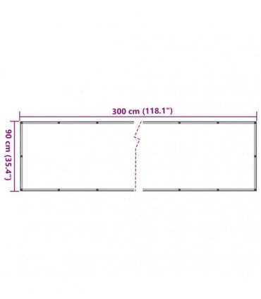 134940 vidaXL Balcony Screen Beige 90x300 cm Oxford Fabric