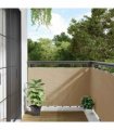 vidaXL Balcony Screen Beige 90x500 cm Oxford Fabric