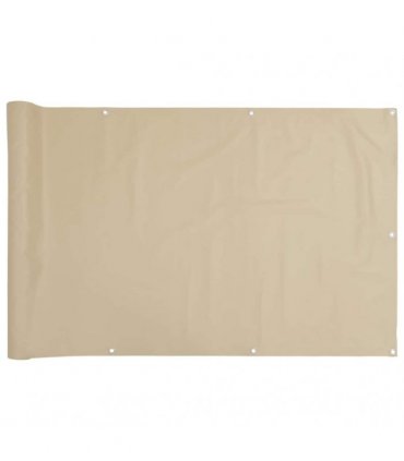 134942 vidaXL Balcony Screen Beige 90x500 cm Oxford Fabric