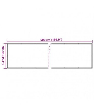 134942 vidaXL Balcony Screen Beige 90x500 cm Oxford Fabric