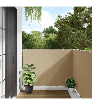 vidaXL Balcony Screen Beige 120x600 cm Oxford Fabric