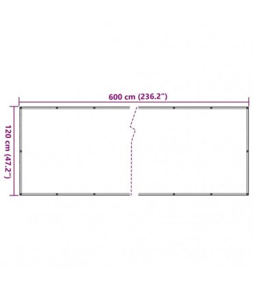 vidaXL Balcony Screen Beige 120x600 cm Oxford Fabric
