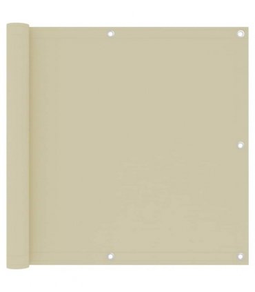 vidaXL Balcony Screen Cream 90x300 cm Oxford Fabric