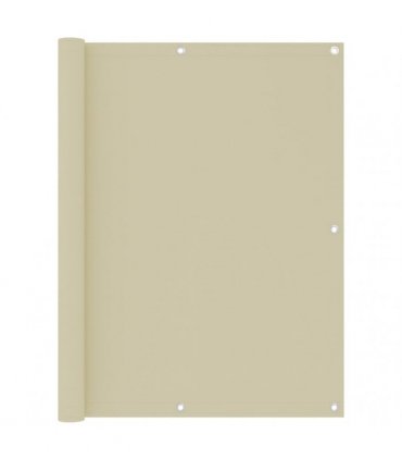 vidaXL Balcony Screen Cream 120x500 cm Oxford Fabric