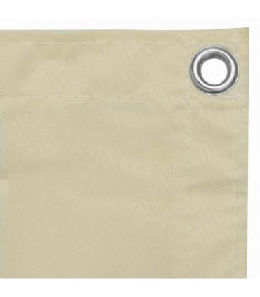 vidaXL Balcony Screen Cream 120x500 cm Oxford Fabric