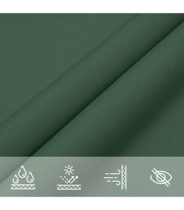 vidaXL Sunshade Sail Oxford Fabric Square 7x7 m Dark Green