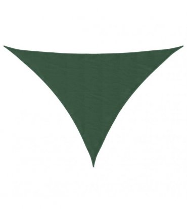 vidaXL Sunshade Sail Oxford Fabric Triangular 4x4x5,8 m Dark Green