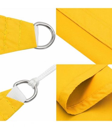 vidaXL Sunshade Sail Oxford Fabric Square 2x2 m Yellow