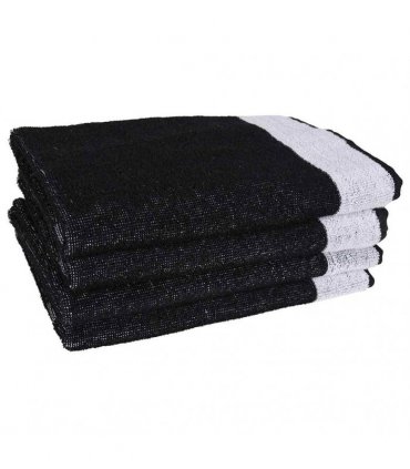 vidaXL 12 Piece Towel Set Black Cotton