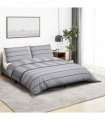vidaXL Duvet Cover Set Light Grey 140x200 cm Cotton
