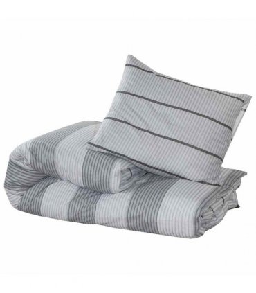 vidaXL Duvet Cover Set Light Grey 140x200 cm Cotton
