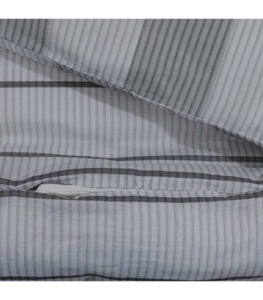 vidaXL Duvet Cover Set Light Grey 140x200 cm Cotton