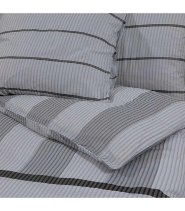 vidaXL Duvet Cover Set Light Grey 140x200 cm Cotton