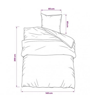 vidaXL Duvet Cover Set Light Grey 140x200 cm Cotton