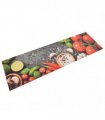 vidaXL Kitchen Rug Washable Vegetables 45x150 cm Velvet