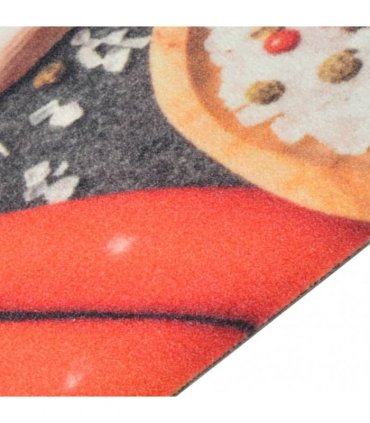 vidaXL Kitchen Rug Washable Vegetables 45x150 cm Velvet