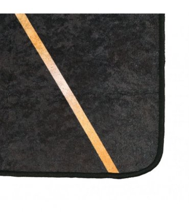 vidaXL Rug Washable Black and Gold 160x230 cm Anti Slip