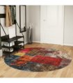 vidaXL Rug Washable Multicolour Ø 200 cm Anti Slip