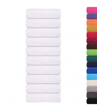 vidaXL Wash Towels FROGN 10 pcs White 30 x 30 cm 360 100% Cotton